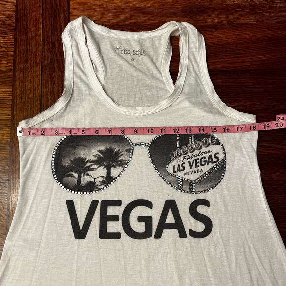 Las Vegas Black White Ray Ban Aviator Sunglasses Muscle Shirt XL - Picture 7 of 8